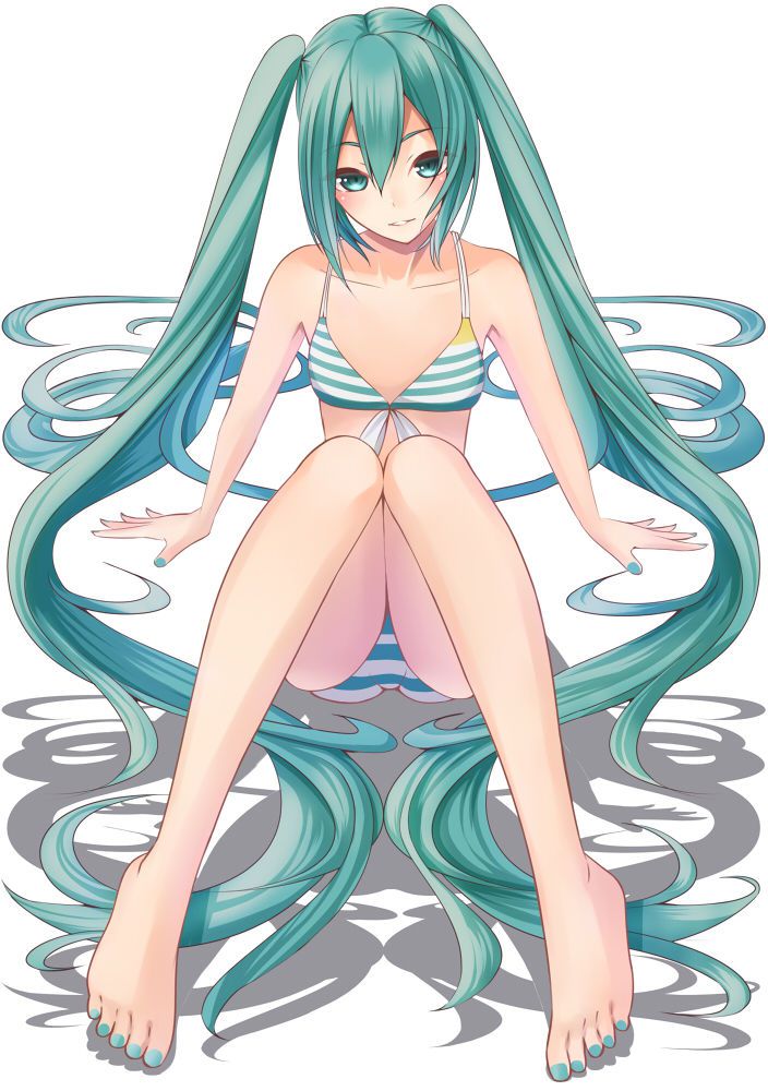 [100 pieces] cute hatsune miku secondary erotic image [barefoot, feet fetish, Vocaloid] 76