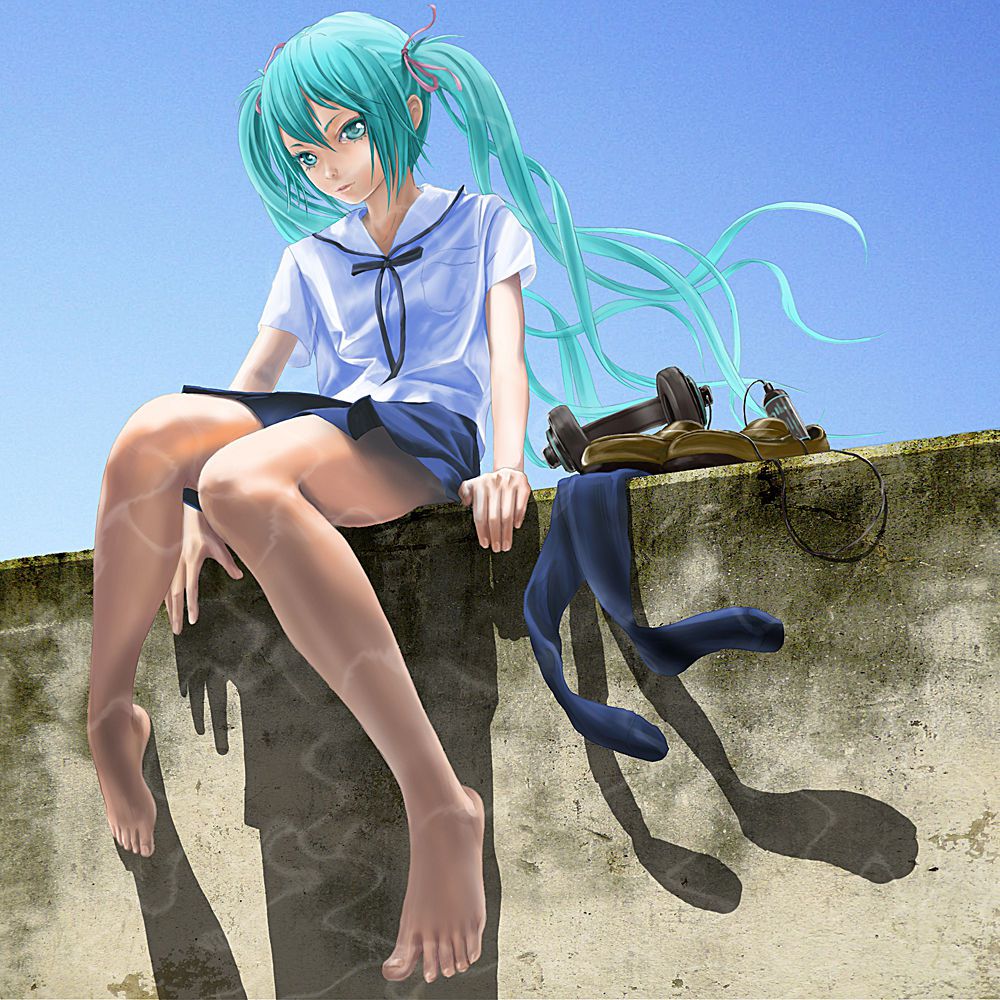 [100 pieces] cute hatsune miku secondary erotic image [barefoot, feet fetish, Vocaloid] 82