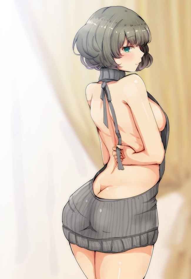 【Erotic Anime Summary】 Erotic image collection of beautiful women and beautiful girls wearing sweaters that kill children [40 sheets] 2