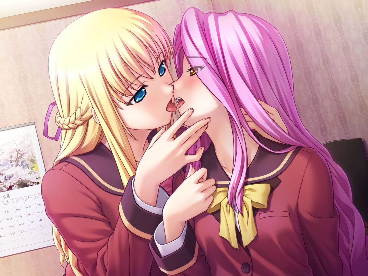 [Yuri] Flirting lesbian erotic image of a girl with each other 3 [2-d] 49