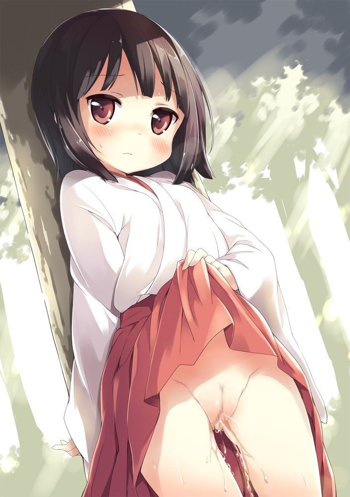 Naughty secondary image of a pretty girl in a Miko's clothes [118 selections] 39