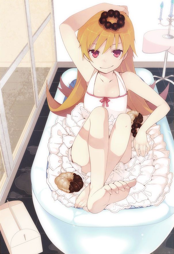 [Super-elect Lori 200 sheets] cute and naughty secondary image of Oshino Shinobu [small breasts, barefoot, foot fetish story series] 13