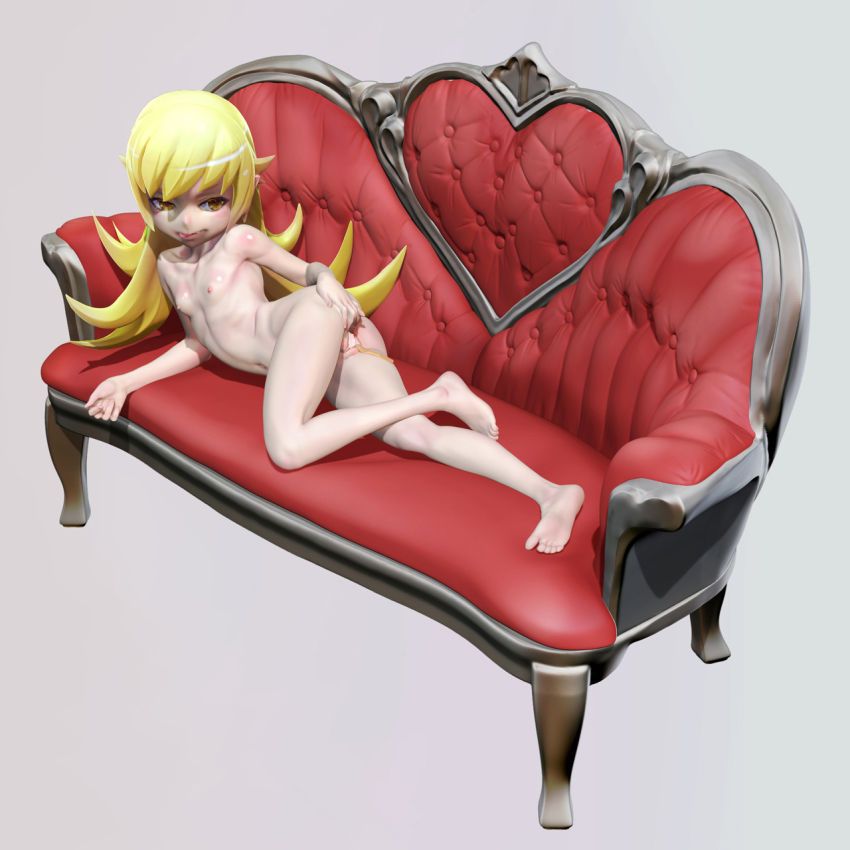 [Super-elect Lori 200 sheets] cute and naughty secondary image of Oshino Shinobu [small breasts, barefoot, foot fetish story series] 90