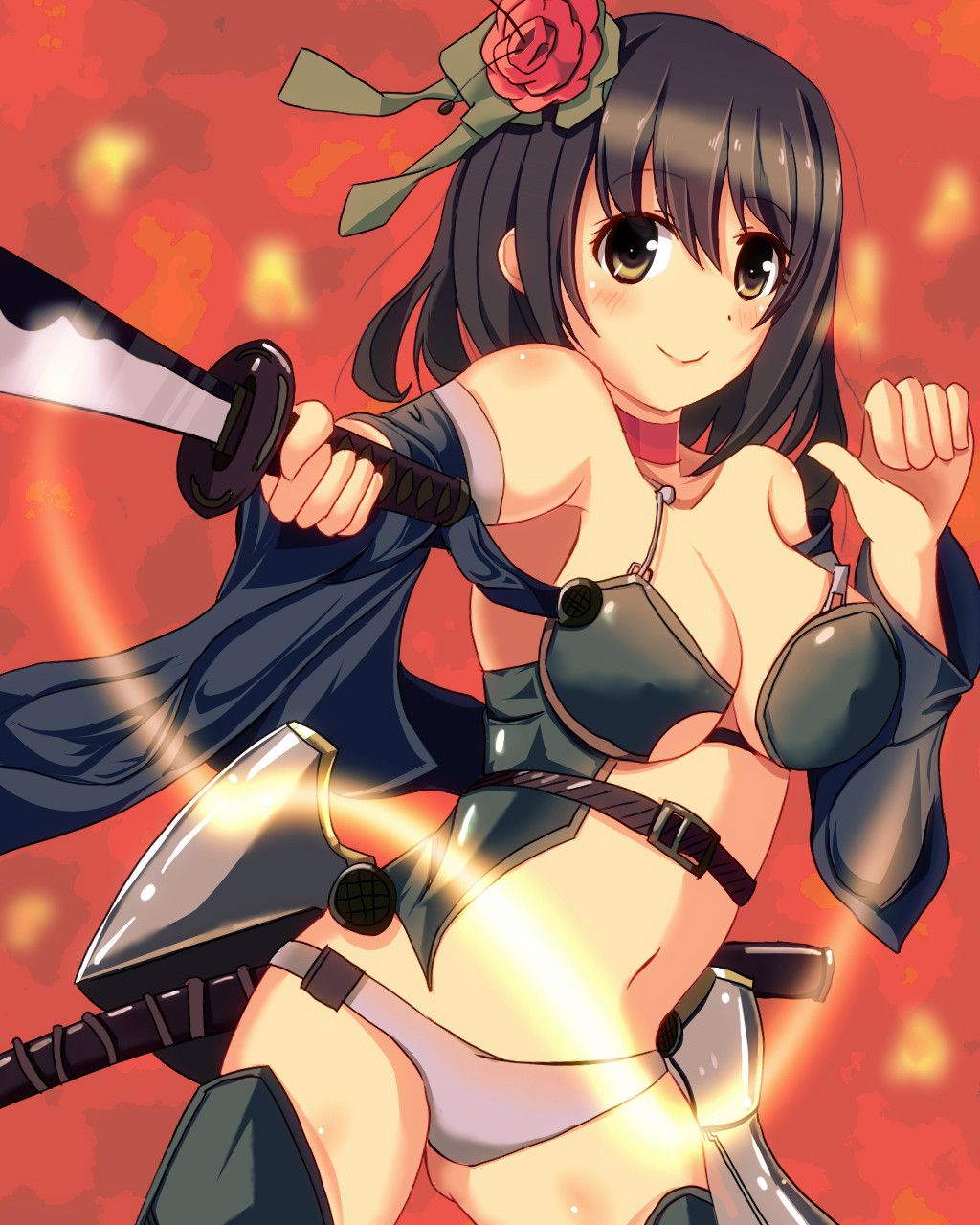 [Secondary erotic] secondary erotic image of a girl with a weapon 13 [swords, etc.] 36