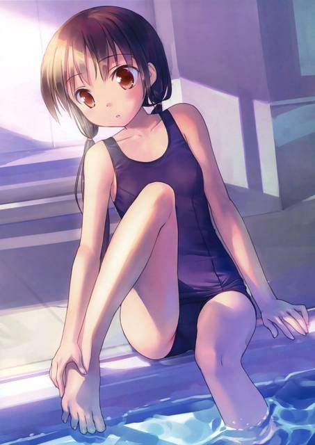 [58 pieces] Cute Erofeci image collection of two-dimensional school swimsuit. 45 10