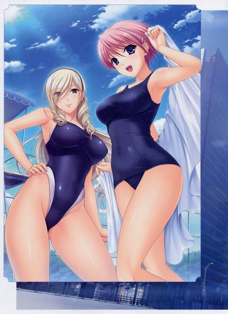 [58 pieces] Cute Erofeci image collection of two-dimensional school swimsuit. 45 25