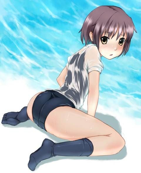 [58 pieces] Cute Erofeci image collection of two-dimensional school swimsuit. 45 33