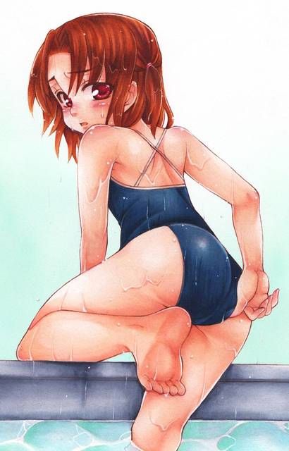 [58 pieces] Cute Erofeci image collection of two-dimensional school swimsuit. 45 45