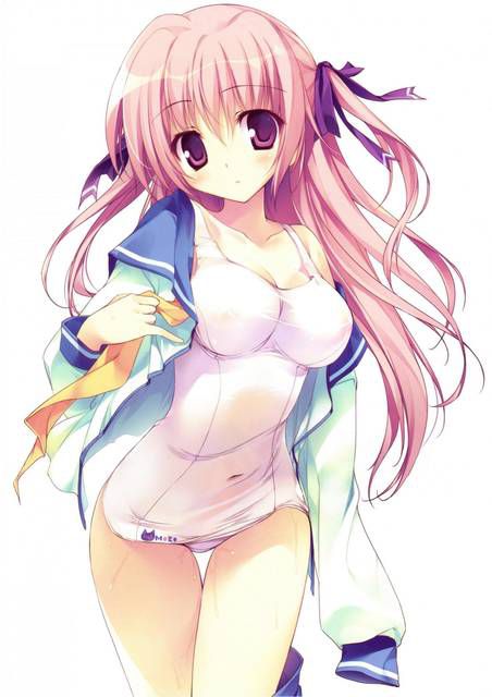 [58 pieces] Cute Erofeci image collection of two-dimensional school swimsuit. 45 49