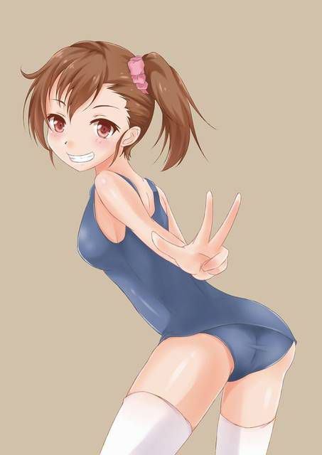 [58 pieces] Cute Erofeci image collection of two-dimensional school swimsuit. 45 51