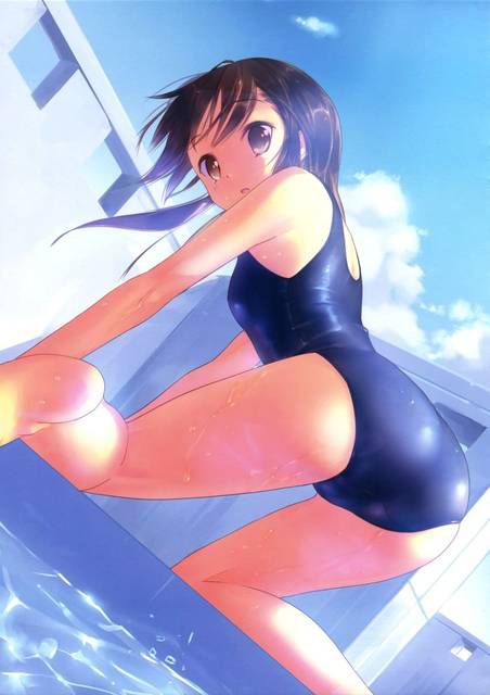 [58 pieces] Cute Erofeci image collection of two-dimensional school swimsuit. 45 57