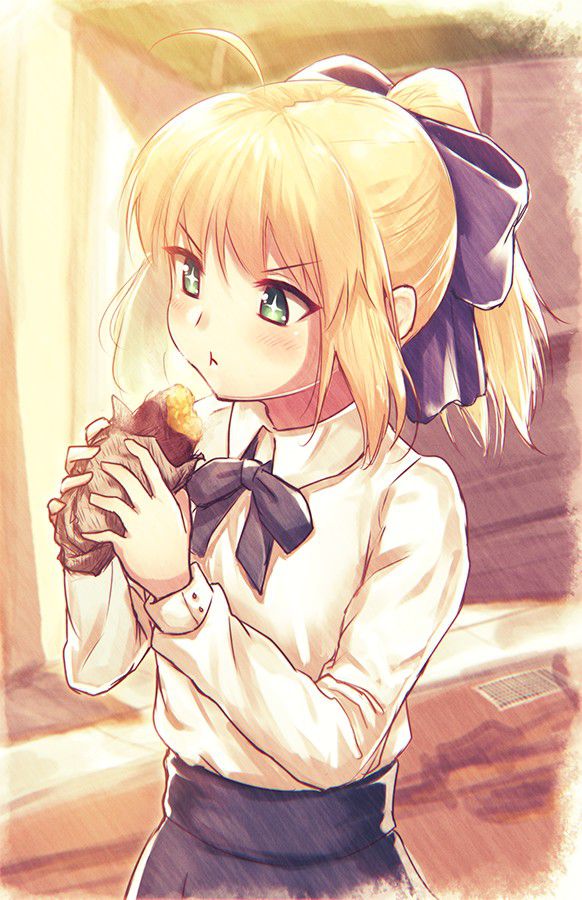 Secondary: The second image of a cute girl who is eating food. 10 [non-erotic] 19