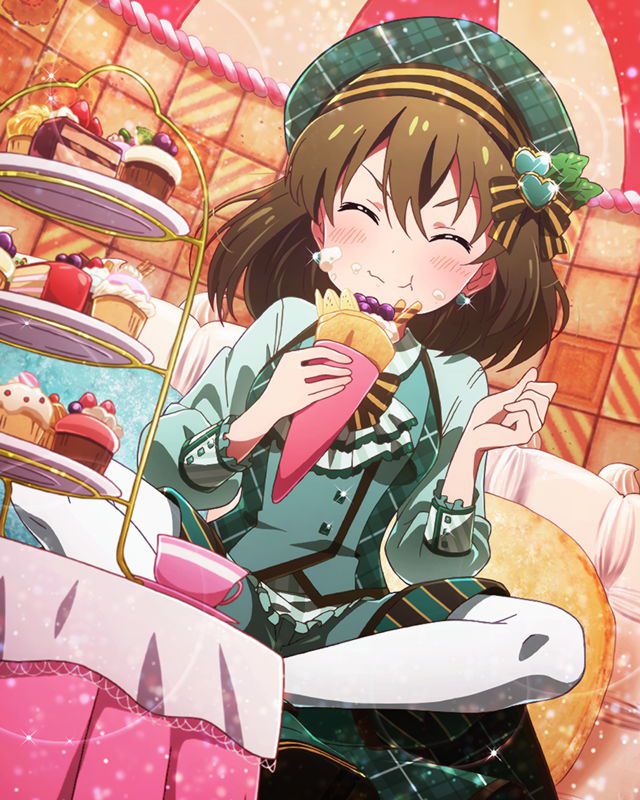 Secondary: The second image of a cute girl who is eating food. 10 [non-erotic] 25