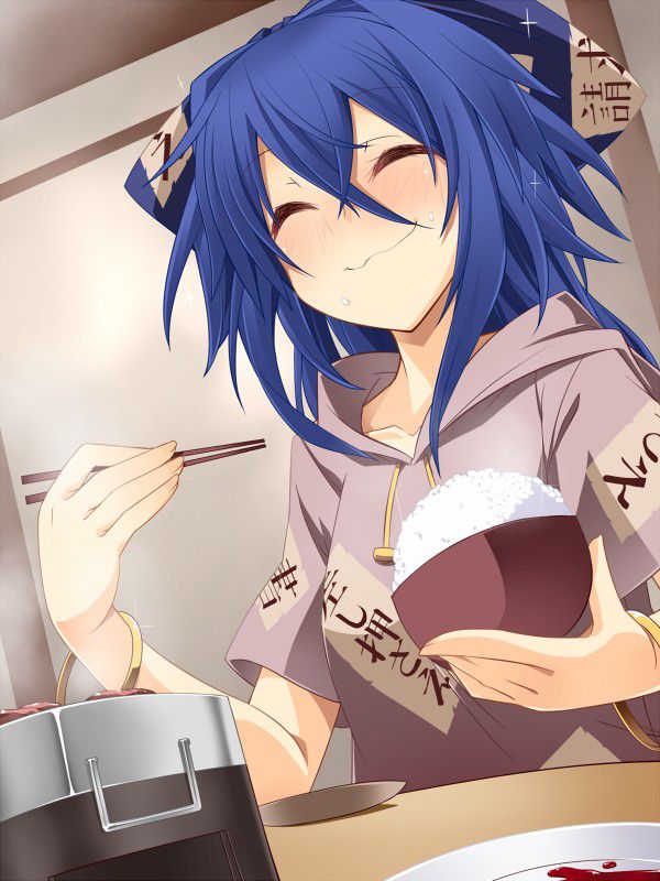 Secondary: The second image of a cute girl who is eating food. 10 [non-erotic] 28