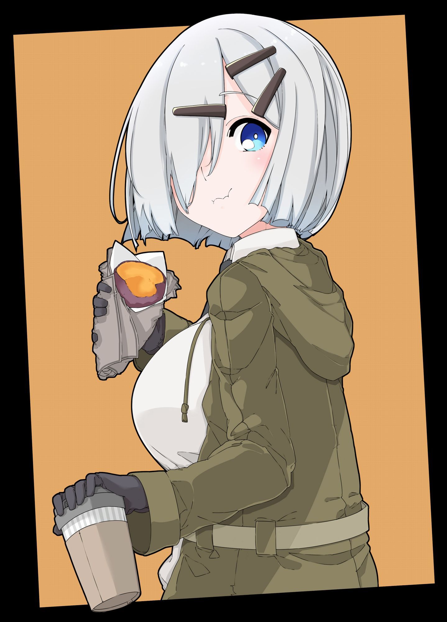 Secondary: The second image of a cute girl who is eating food. 10 [non-erotic] 7