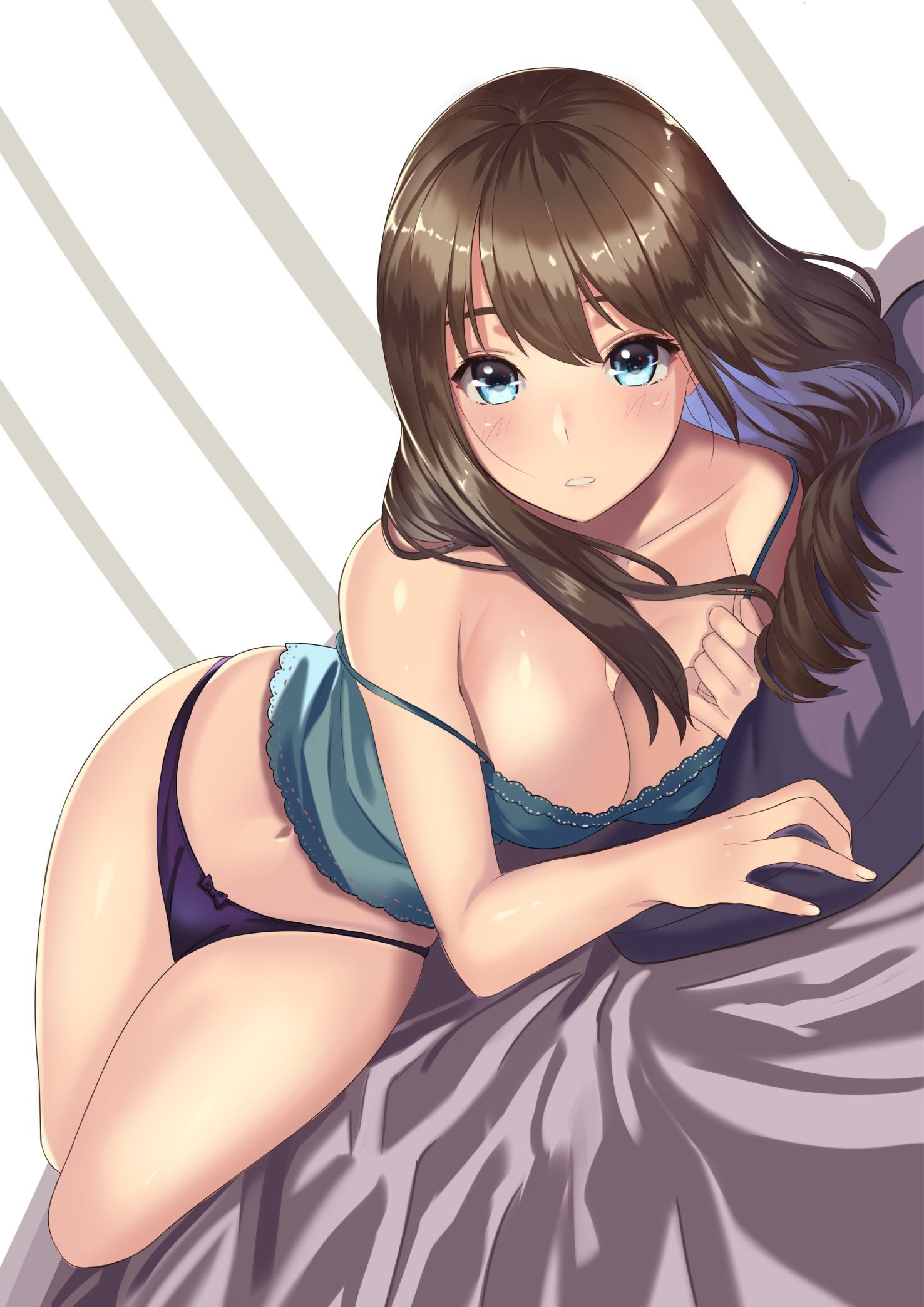 【Erotic Anime Summary】 Beautiful women and beautiful girls wearing sexy and lewd purple underwear 【Secondary erotic】 5