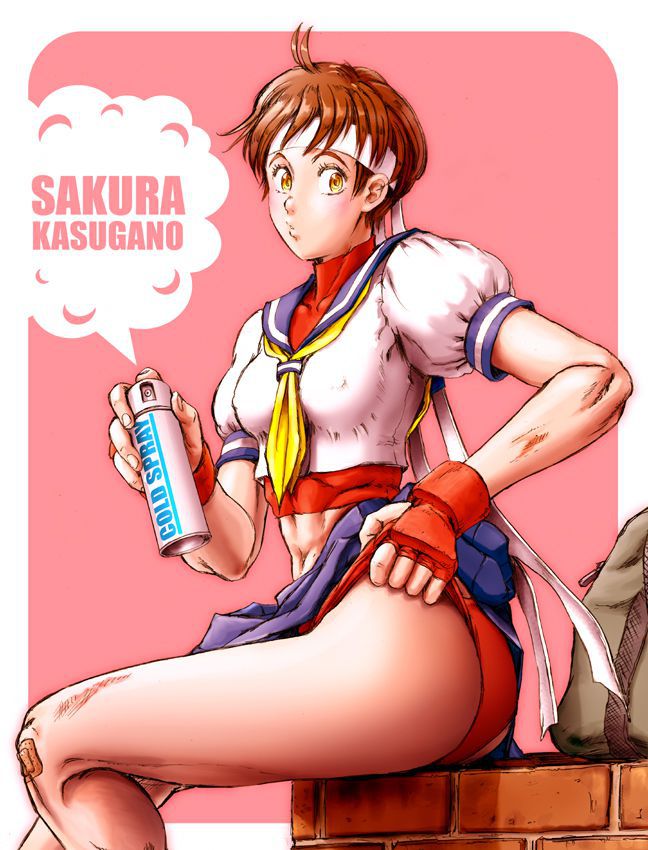 【Street Fighter】Erotic image of Sakura Kasugano, who wants to appreciate according to the erotic voice of the voice actress 18