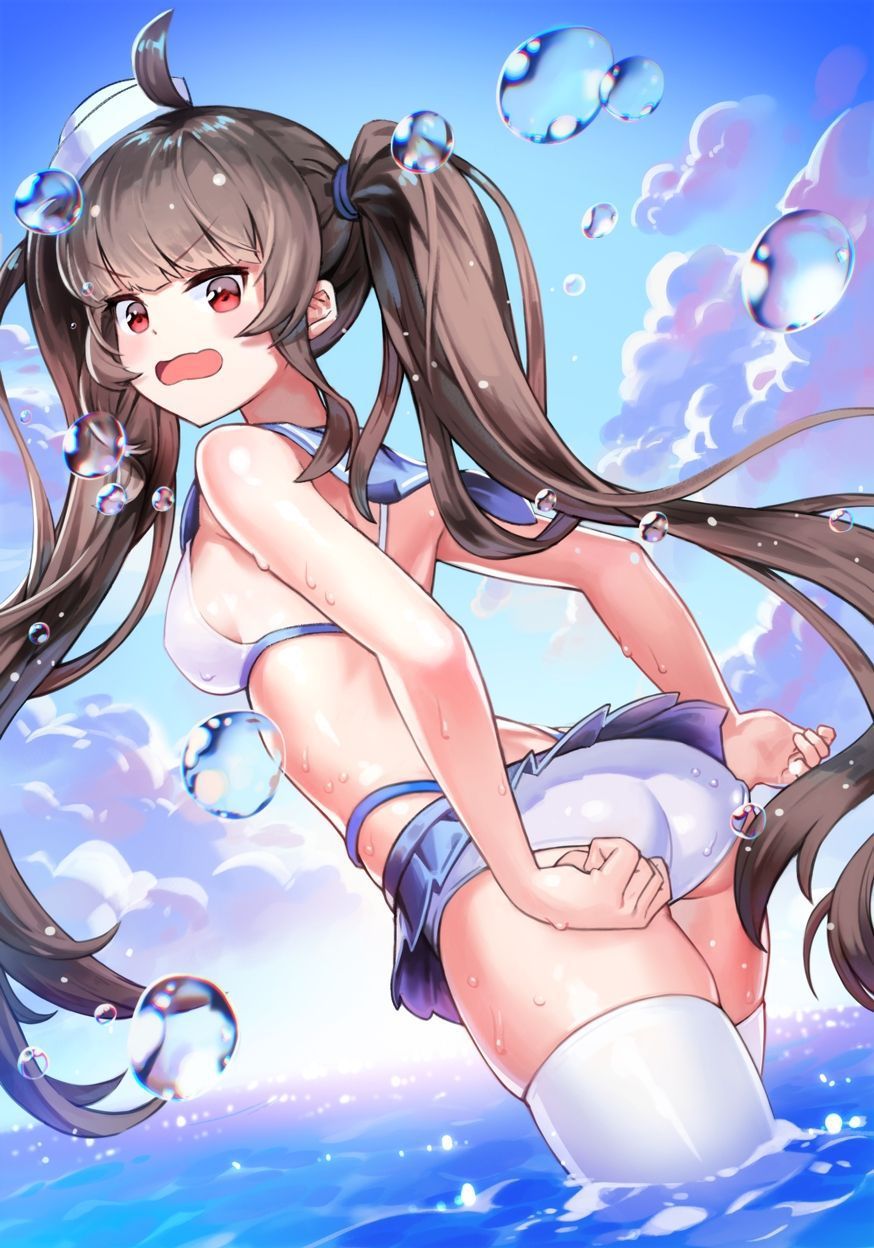 【Secondary Erotic】 Erotic image of a naughty girl fixing a swimsuit or pants that has been eaten up is here 20