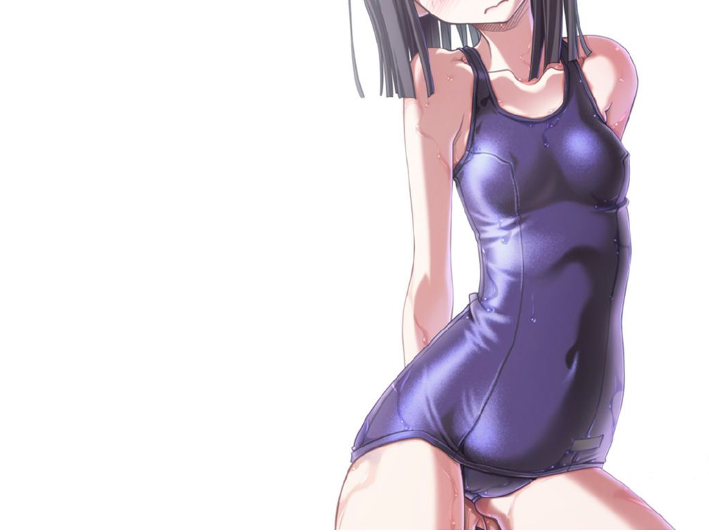 [Secondary/erotic image] school swimsuit while late, I'm excited to have a clear line of the body...? That one 2