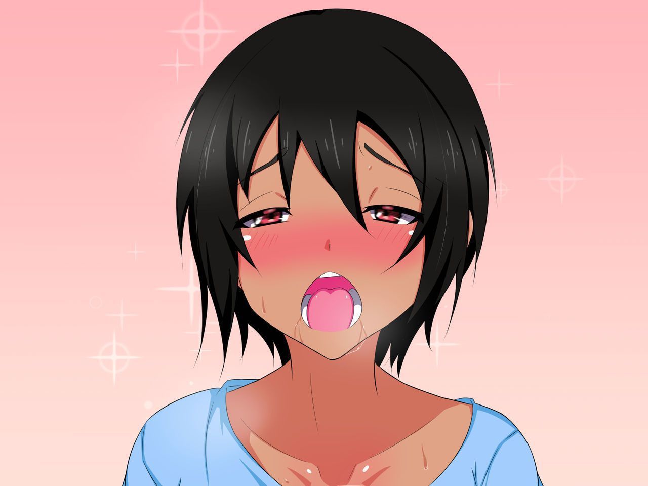Two-dimensional girl who is crazy iki in Ahegao 1