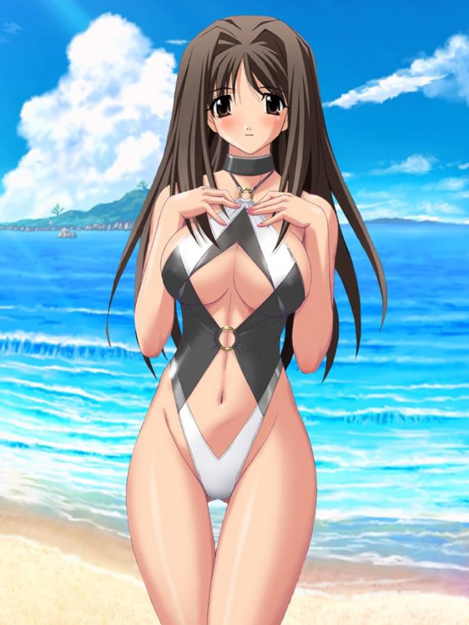 [Secondary swimsuit] unbearable feeling that the body is kyutto and shut, beautiful girl image of swimsuit part24 2