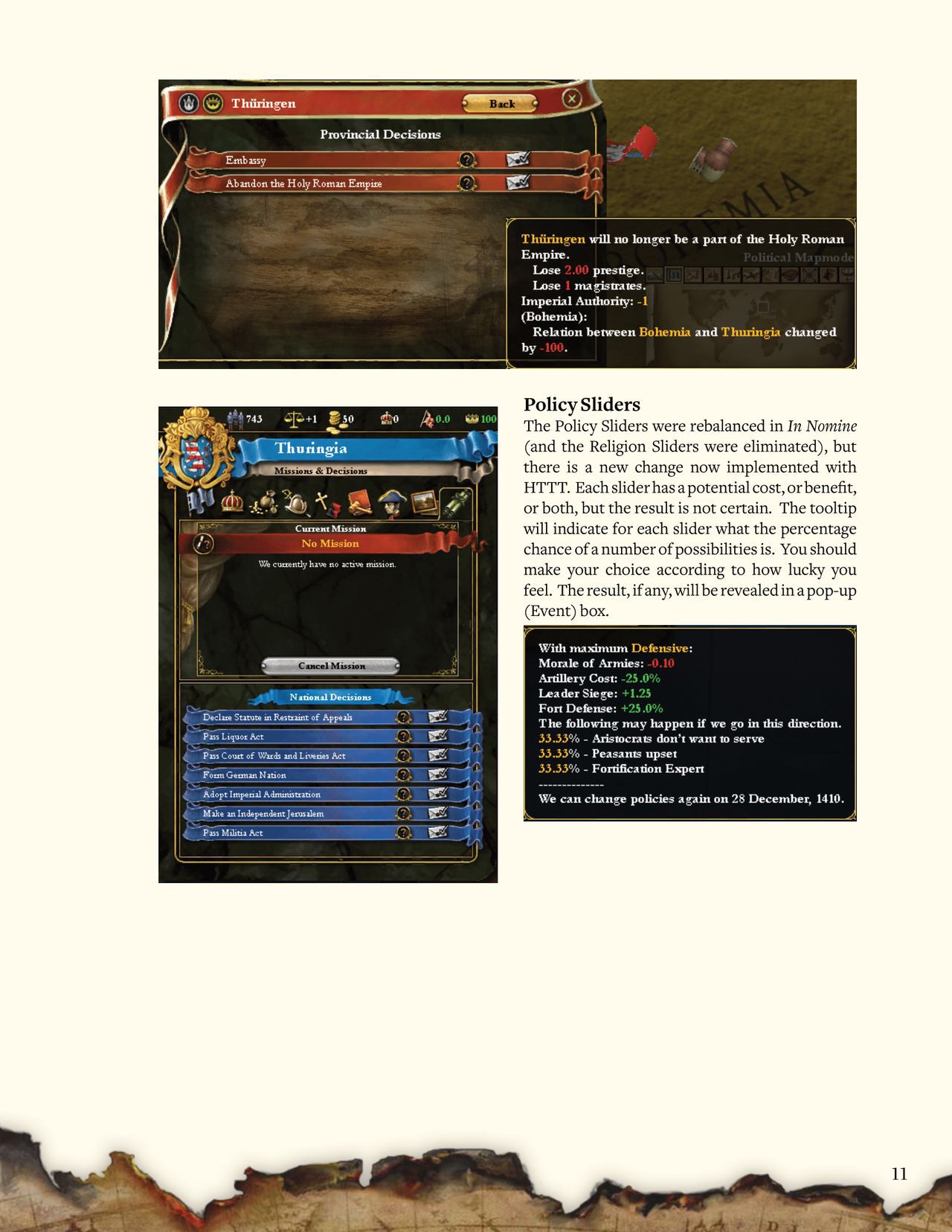 Europa Universalis III: Heir to the Throne (PC (DOS/Windows)) Game Manual 11