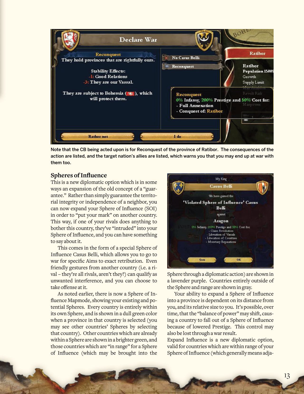 Europa Universalis III: Heir to the Throne (PC (DOS/Windows)) Game Manual 13