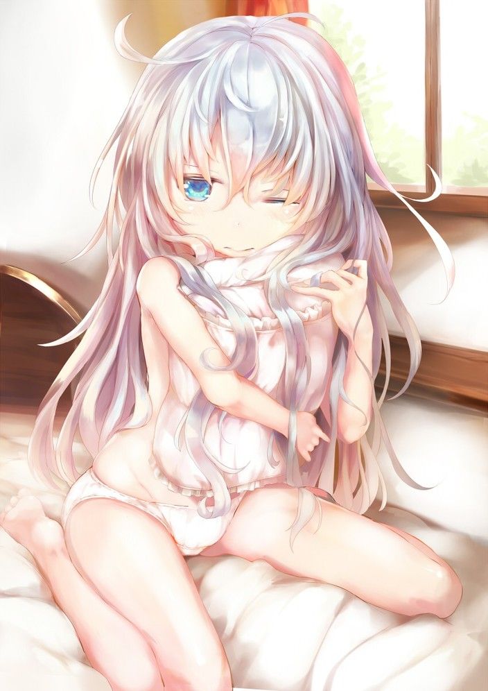 [Erotic] The image of a silver hair girl is stuck and detached [secondary] 4