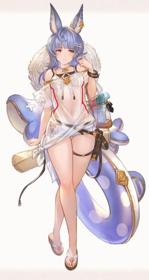 "Granblue Fantasy" Erotic thighs "Tico" too much-whipped swimsuit costume! 8