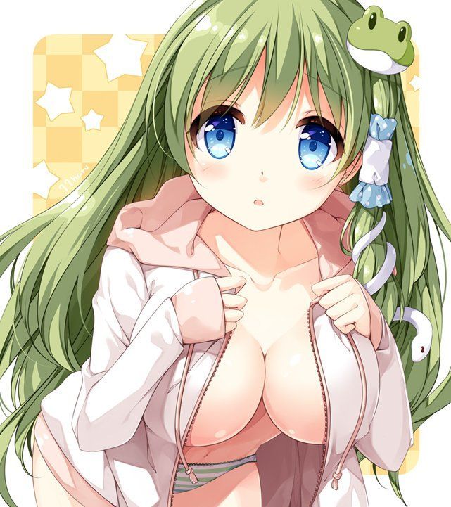 【Secondary erotic】 Erotic image of a girl with no bra as if to say boob bullying is here 9
