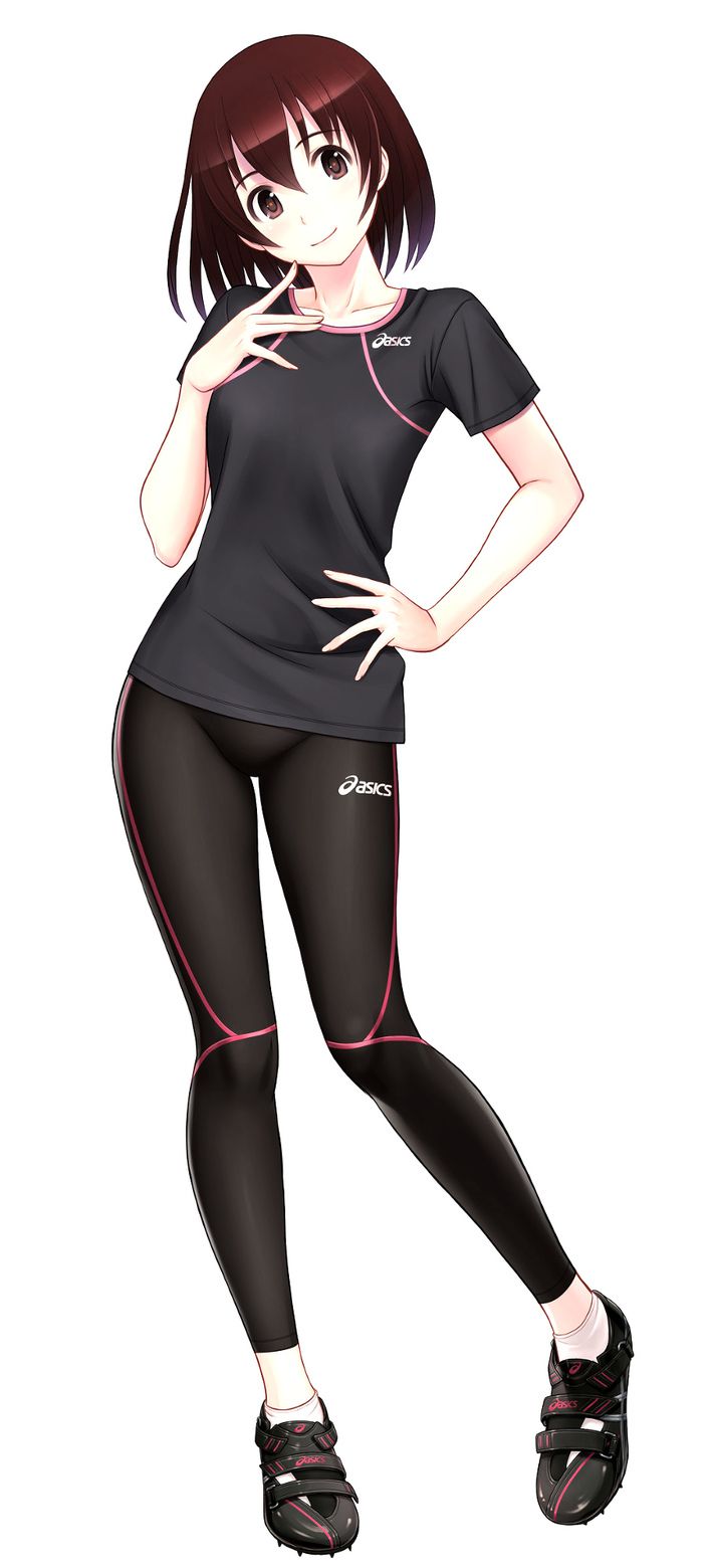 Healthy small erotic image of a sports girl wearing spats 7