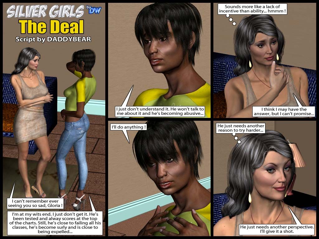 Silver Girls by Bw The Deal Interracial 3d Comic 1