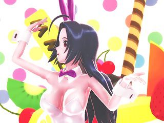 [3D anime] can see through clothes in the middle and getting breasts bunnygirlcospre be exposed to Imus Miura Azusa ERO dance 1