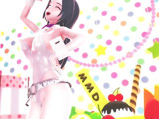 [3D anime] can see through clothes in the middle and getting breasts bunnygirlcospre be exposed to Imus Miura Azusa ERO dance 3