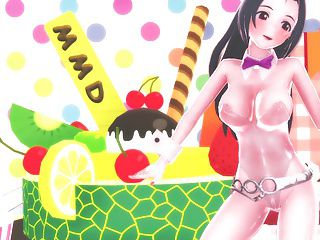 [3D anime] can see through clothes in the middle and getting breasts bunnygirlcospre be exposed to Imus Miura Azusa ERO dance 4