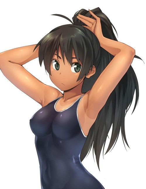 【Secondary erotic】 Erotic image of a girl wearing a school swimsuit that looks etched for some reason is here 19