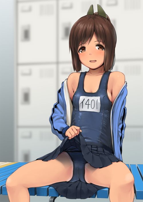 【Secondary erotic】 Erotic image of a girl wearing a school swimsuit that looks etched for some reason is here 25