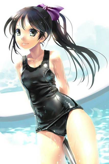 [54 pieces] Cute Erofeci image collection of two-dimensional school swimsuit. 42 1