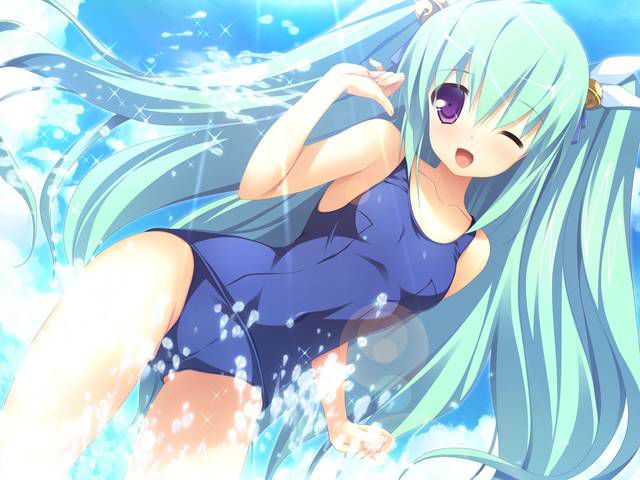 [54 pieces] Cute Erofeci image collection of two-dimensional school swimsuit. 42 36