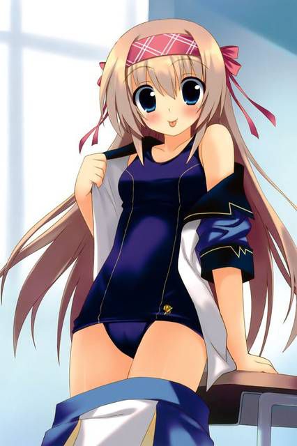 [54 pieces] Cute Erofeci image collection of two-dimensional school swimsuit. 42 9