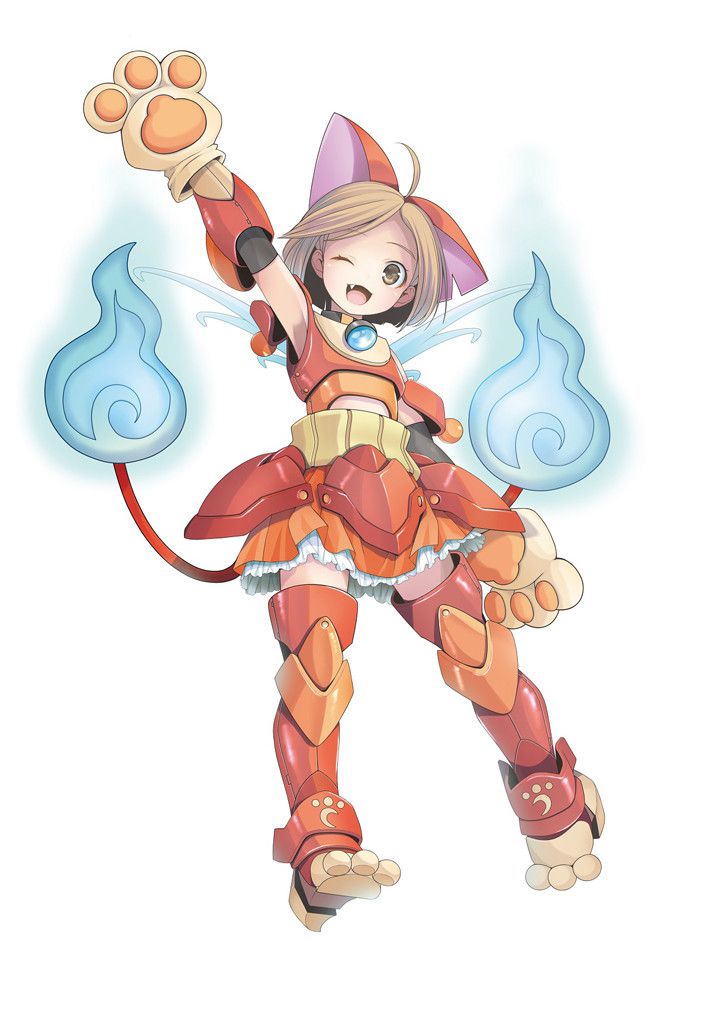 Jibanyan that became a pretty girl in the beautiful girl game [armored daughter] of the little battlers war! 3