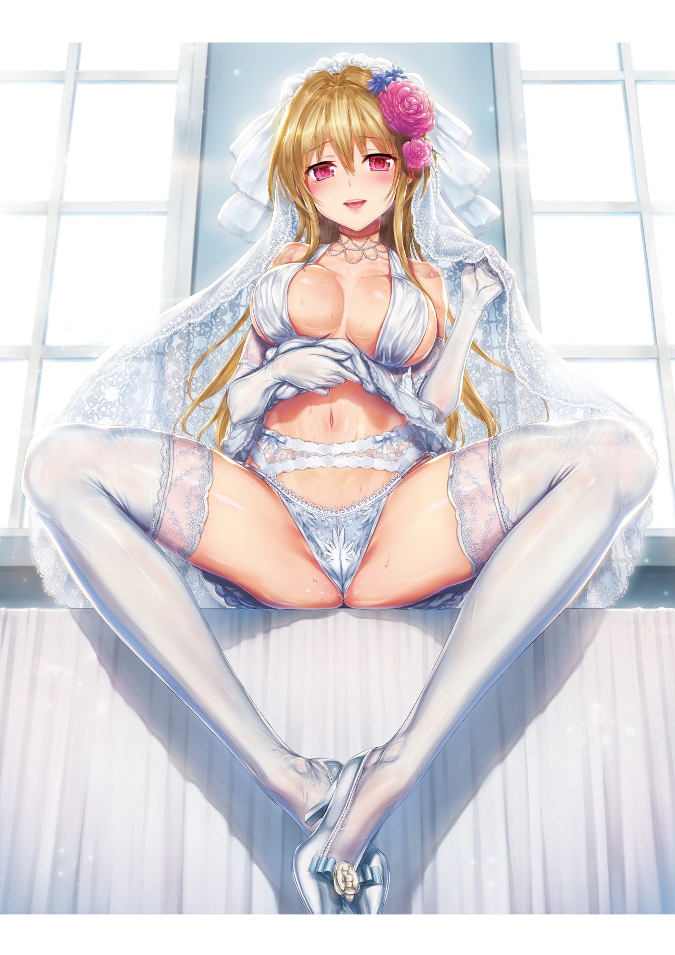 【Erotic Anime Summary】 Erotic Beauty and Beautiful Girls Pulling Up Their Clothes to Expose and Pants [50 Photos] 13