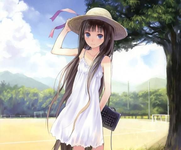 [58 pieces] two-dimensional girl fetish image wearing a straw hat. 5 16