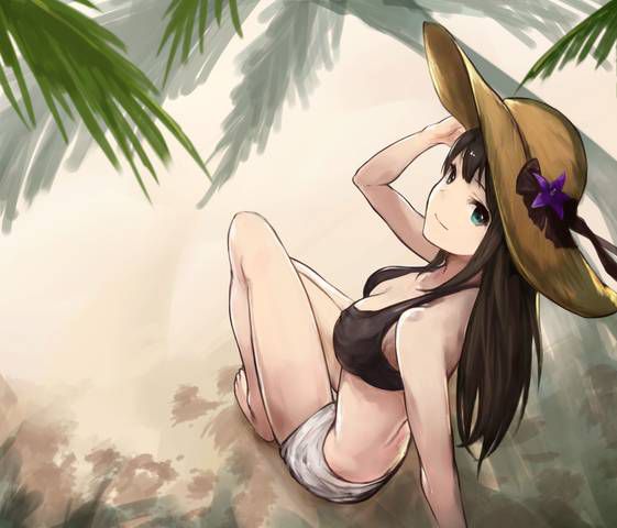 [58 pieces] two-dimensional girl fetish image wearing a straw hat. 5 40