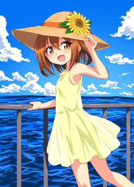 [55 sheets] Two-dimensional girl fetish image wearing a straw hat. 4 6