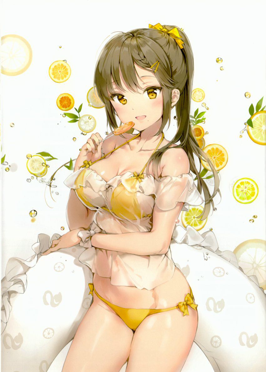 Secondary image of a girl with a smattering of lemon and sucking 13