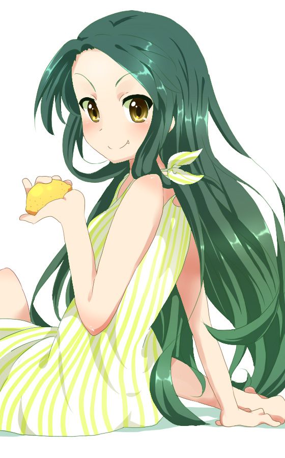 Secondary image of a girl with a smattering of lemon and sucking 30
