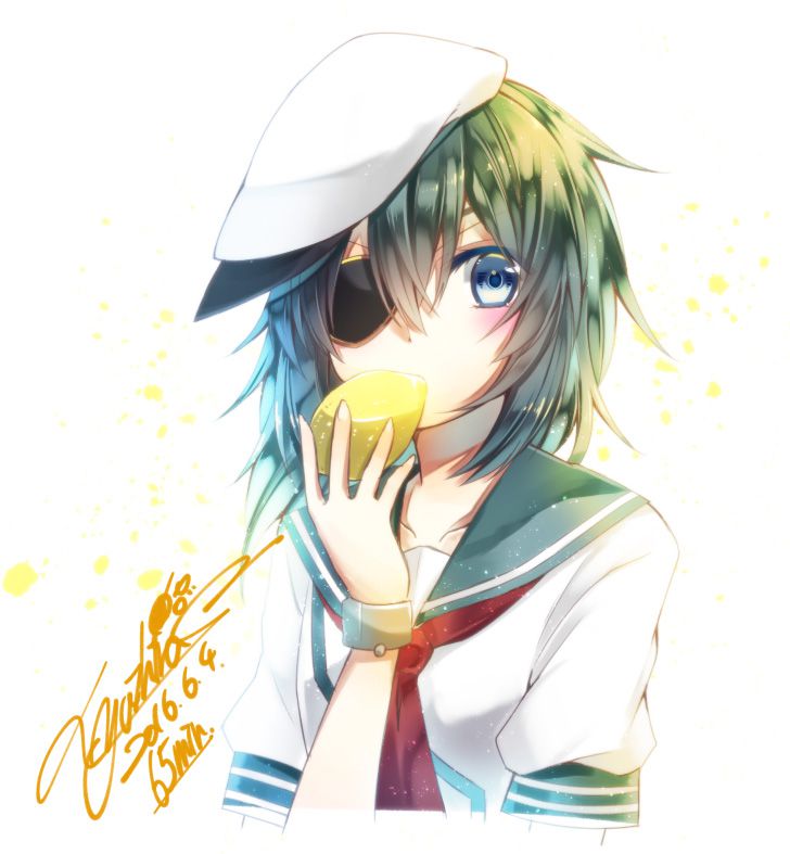 Secondary image of a girl with a smattering of lemon and sucking 6