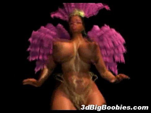 3D Busty Black Stripper! - 3 min 24