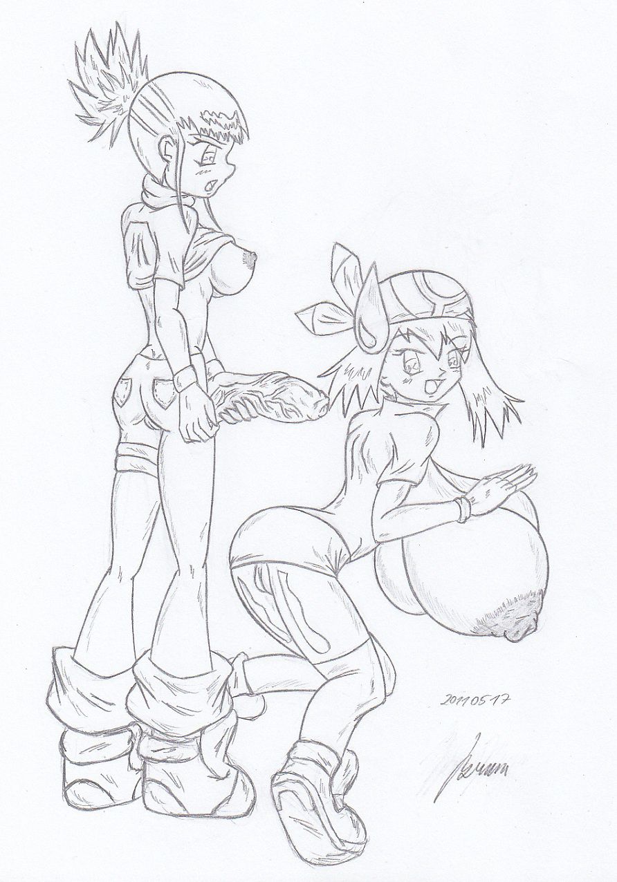 My miny Rika Nonaka_digimon tamers Sketches work_5 -  1/3 (May Milk 2 - Rika meets May) 14